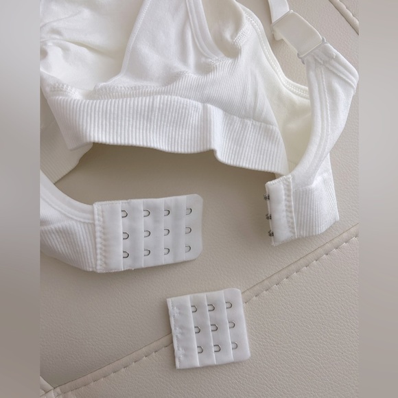 2 for $40. Womens Nursing Bra, Breastfeeding Bra with Removable Pads, White,US M - Picture 6 of 8